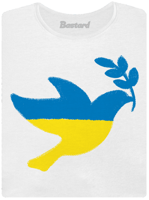 Ukrajina - Holubica obrys dámske tričko prémium White