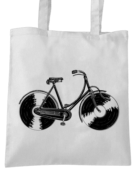 Gramofónový bicykel taška White