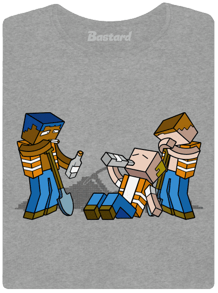 Real Minecraft dámske tričko Dark Gray Melange