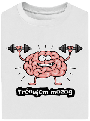 Trénujem mozog  unisex tričko oversized White