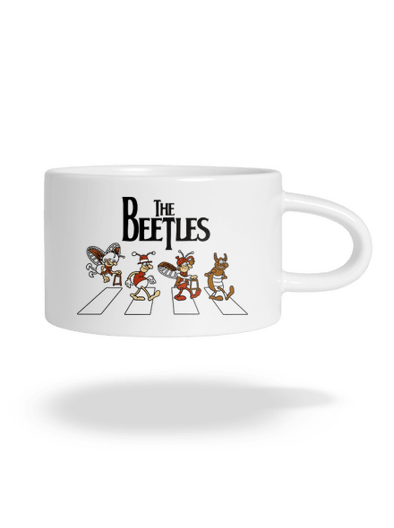 Beatles hrnček makronka White