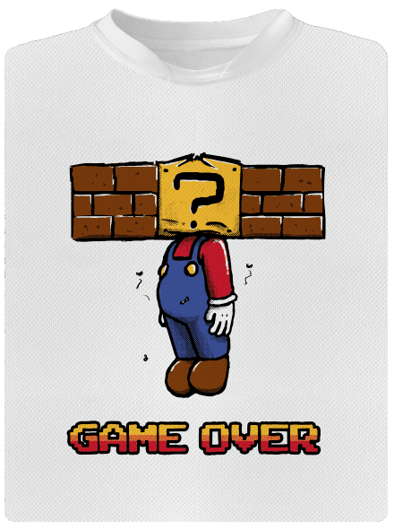 Game Over detské športové tričko White