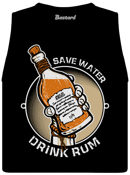 Save water dámske tielko voľné Black