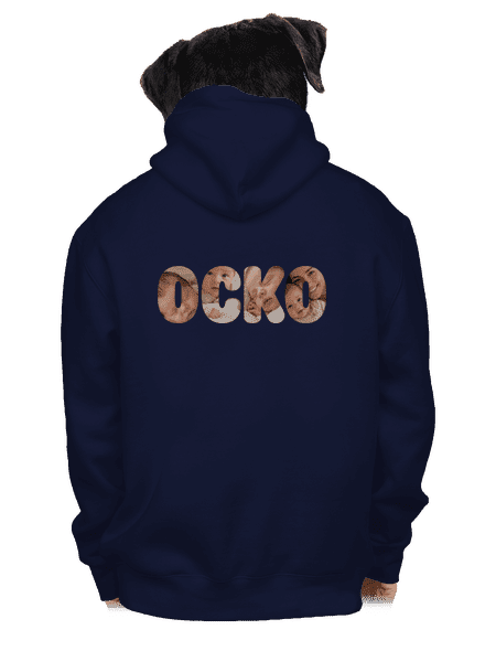 Nápis ocko z vlastných fotiek pánska mikina na zips Navy