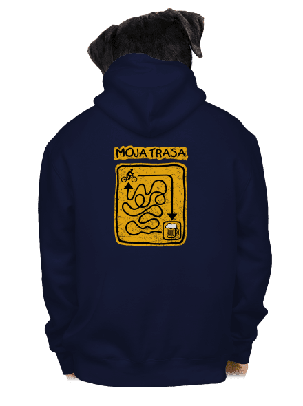 Moja trasa pánska mikina na zips Navy