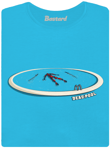 Dead in pool dámske tričko s lemom Blue Atol