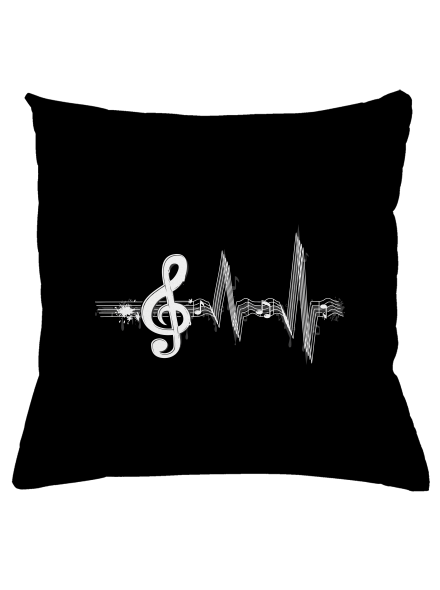 Žijem muzikou vankúš Black