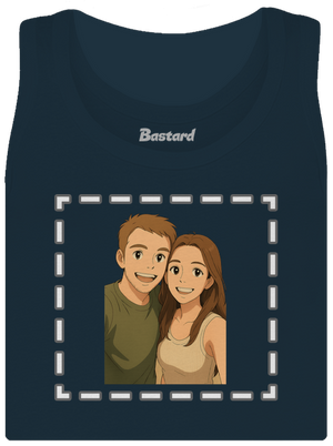 Ghibli efekt z vlastnej fotky dámske tielko klasické Navy