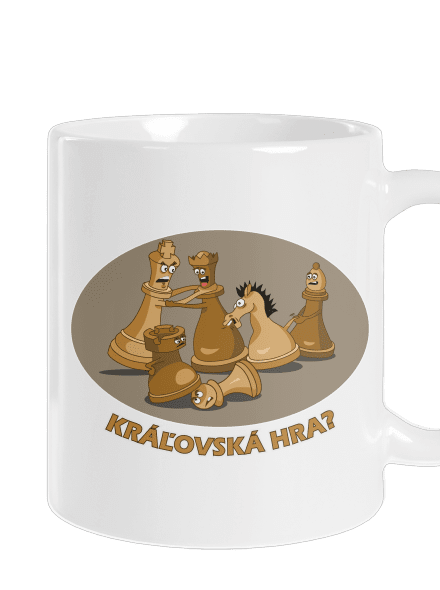 Kráľovská hra klasický hrnček White