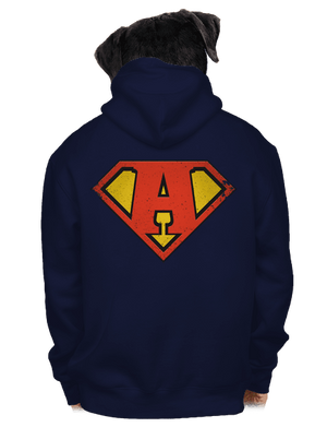 Som superhrdina pánska mikina na zips Navy