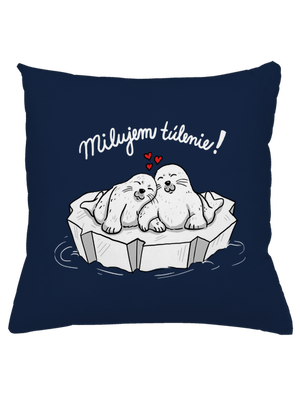 Milujem túlenie vankúš Dark Navy