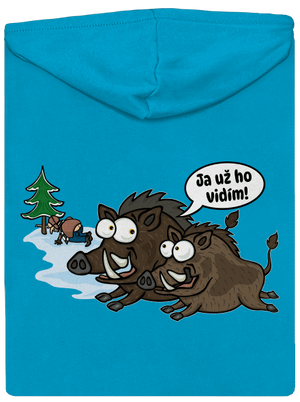 Ja už ho vidím dámska mikina na zips Blue Atol