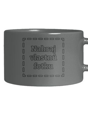 Vlastná potlač hrnček makronka Grey Macaron