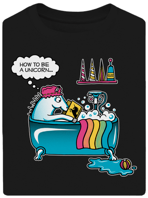 Ako sa stať jednorožcom unisex tričko oversized Black