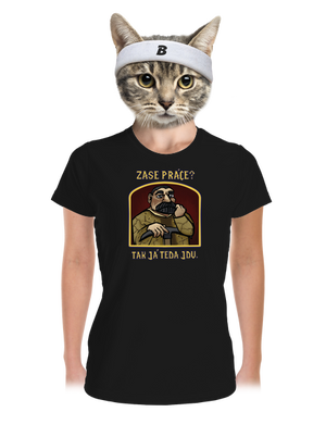 Zase práce? dámske športové tričko Black