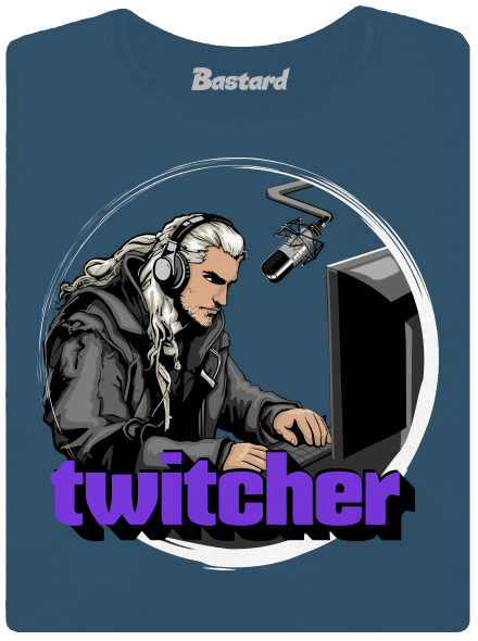 Twitcher dámske tričko prémium Petrol Blue