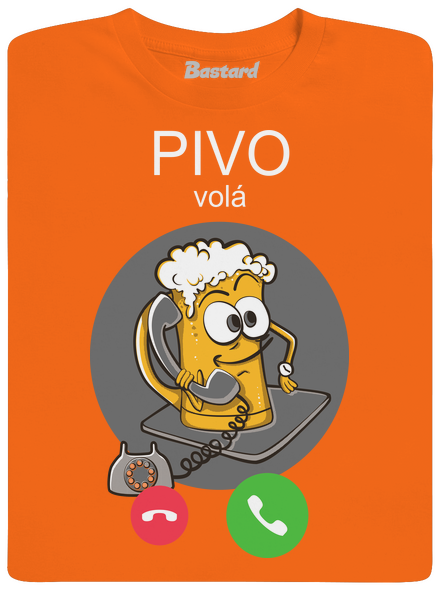 Pívo volá pánske tričko Orange