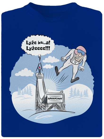 Lyže pánske športové tričko Royal Blue Mal
