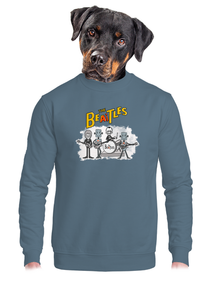 AI Beatles unisex mikina bez kapucne Nordic Blue