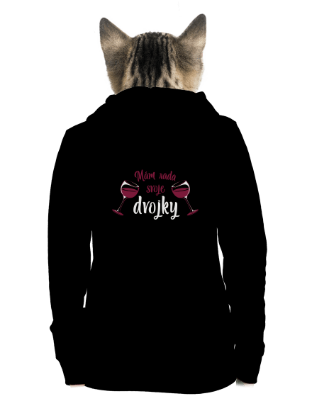 Dvojky dámska mikina na zips Black