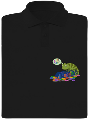 Zmätený chameleón pánska polokošeľa Black