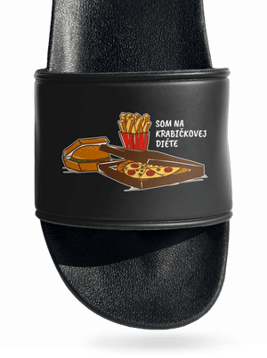 Krabičková diéta šľapky Black