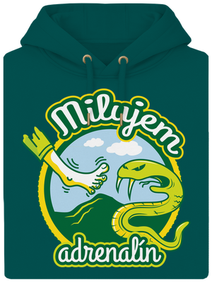 Milujem adrenalín unisex mikina premium Emerald Green