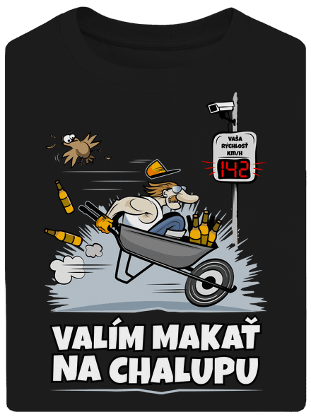 Valím na chalupu unisex tričko oversized Black