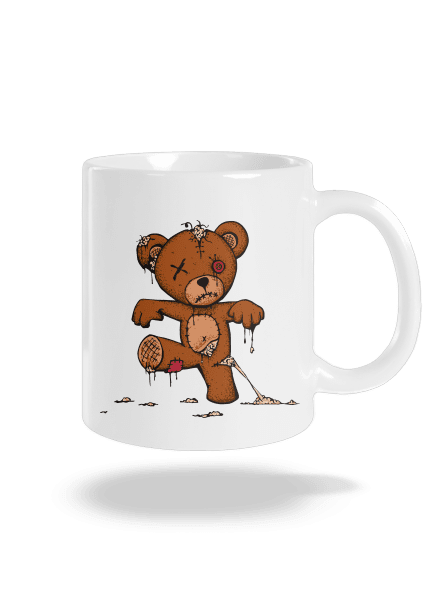 Zombie teddy klasický hrnček White