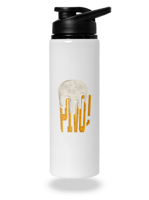 Nápis Pivo flaša na vodu White