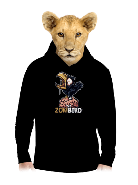 Zombird detská mikina klokanka Black