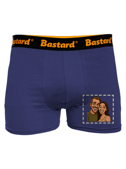 Karikatúra z vlastnej fotky boxerky Blue Navy