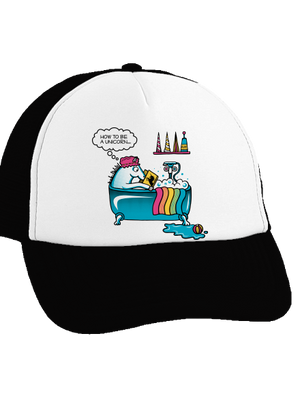 Ako sa stať jednorožcom šiltovka truckerka Black cap