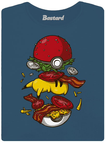 Pokémon burger dámske tričko prémium Petrol Blue