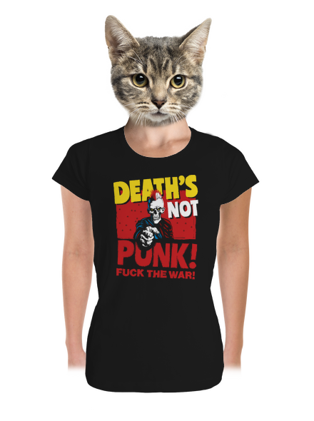 Death's not punk dámske tričko prémium Black