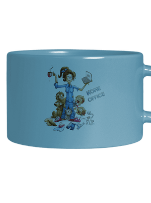 Mamičky home office hrnček makronka Blue Macaron