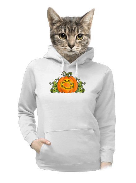 Strašidelný Halloween dámska mikina klokanka White