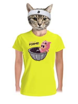 Vo forme dámske športové tričko Neon Yellow