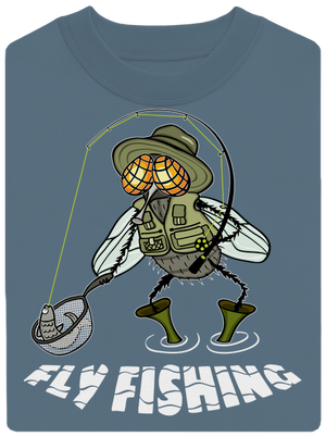 Fly fishing unisex mikina bez kapucne Nordic Blue