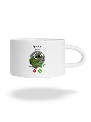 Ryby volají hrnček makronka White