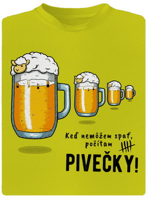Pivečka pánske športové tričko Neon Yellow