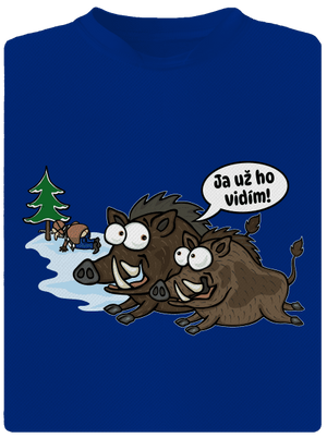 Ja už ho vidím pánske športové tričko Royal Blue Mal