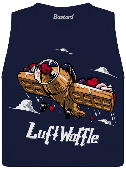 Luftwaffle dámske tielko voľné Navy