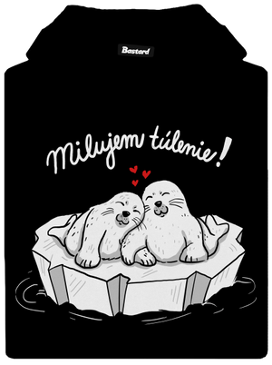 Milujem túlenie dámska mikina klokanka Black