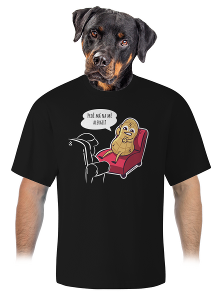 Alergény u psychológa unisex tričko oversized Black