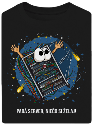 Padá server unisex tričko oversized Black