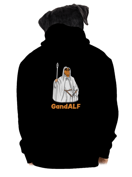 GandALF pánska mikina na zips Black