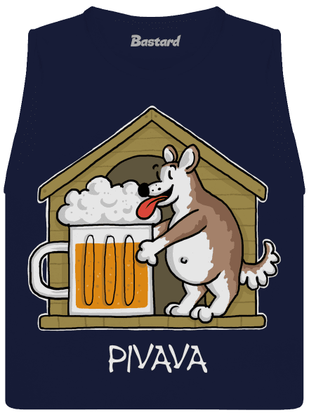 Pivava dámske tielko voľné Navy