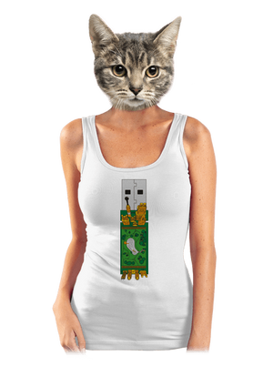 USB city dámske tielko klasické White