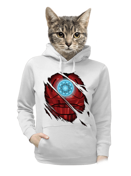 Ironman dámska mikina klokanka White